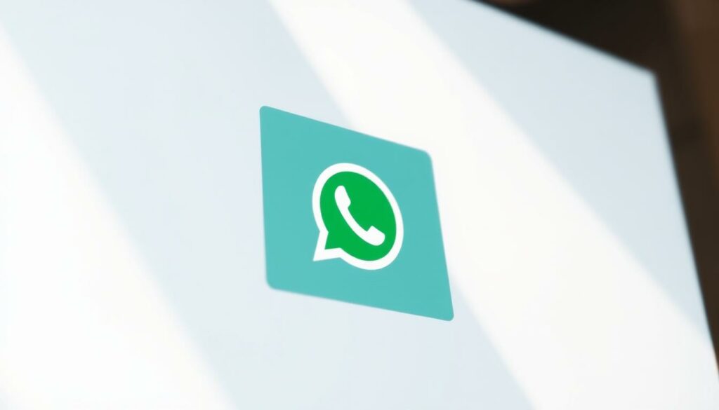 A digital display showing the WhatsApp Online Status icon, rendered in a clean, minimalist style. The icon is prominently featured in the center, surrounded by a soft, blurred background to draw the eye. The lighting is natural and diffused, creating a calming, ambient atmosphere. The angle is slightly tilted, adding a sense of dynamism and interest. The overall mood is one of simplicity and clarity, reflecting the functionality and purpose of the WhatsApp Online Status feature.