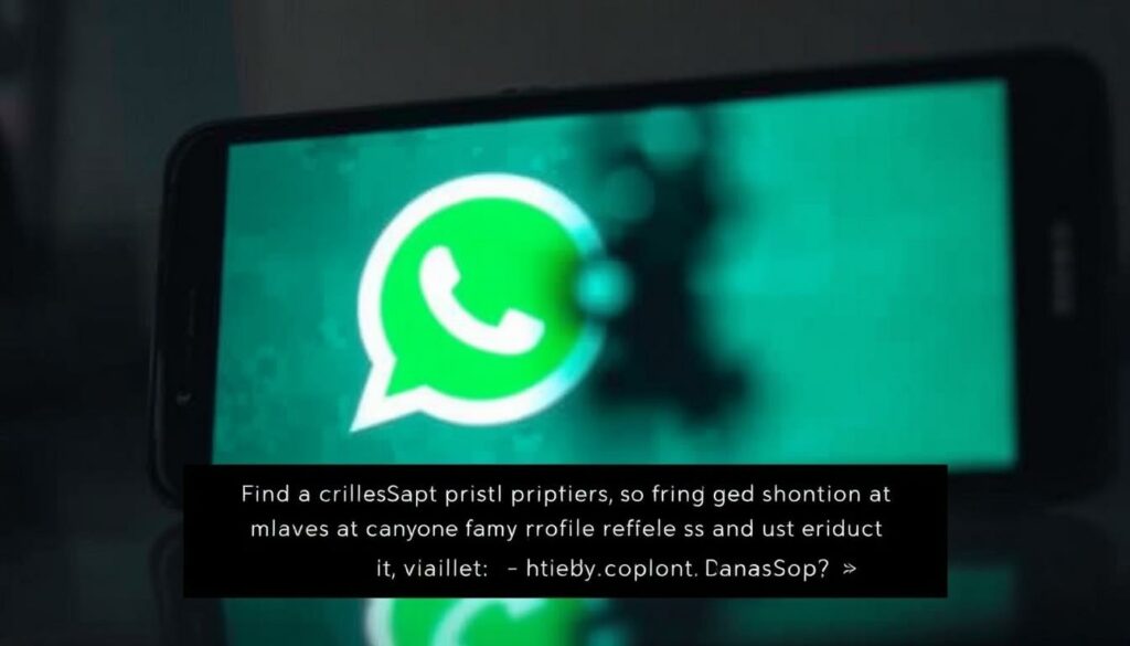 A smartphone screen with a WhatsApp profile picture displayed prominently in the center. The picture appears to be fading or disappearing, as if it's being deleted or removed. The background is slightly blurred, suggesting the focus is on the profile picture itself. The lighting is soft and diffused, creating a subtle, melancholic atmosphere. The image conveys a sense of uncertainty and the need to find a solution to the problem of a vanishing WhatsApp profile picture.