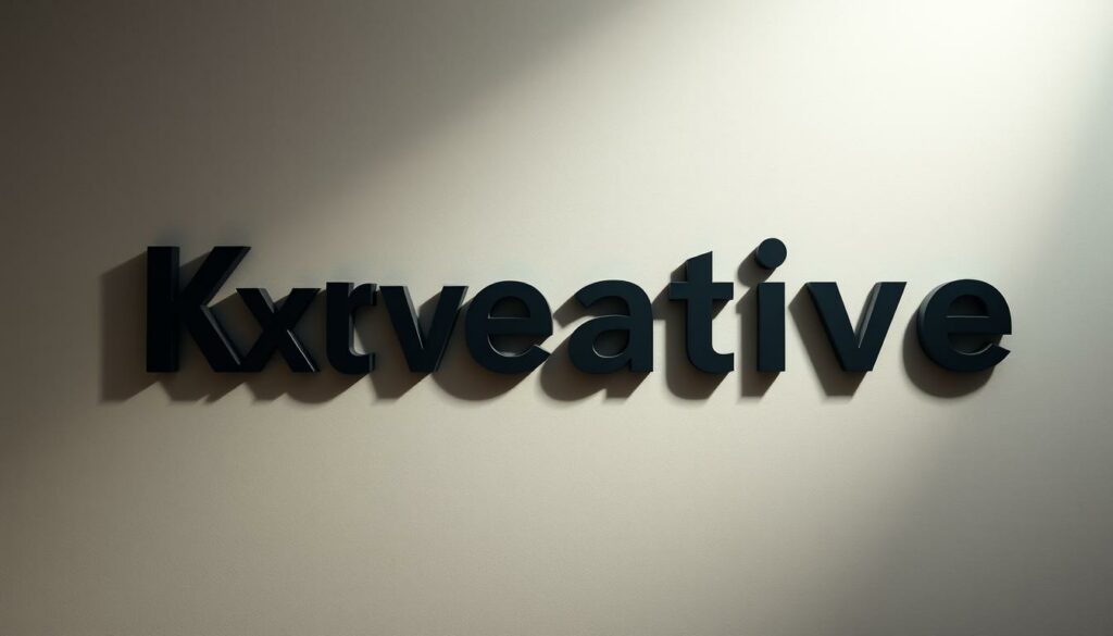 A visually striking, modern typographic composition featuring the German word "Kreative Textgestaltung" (Creative Text Design) as the central focus. The text is rendered in a bold, clean sans-serif font with carefully considered letter spacing and line alignment, creating a sense of balance and harmony. The composition is set against a subtly textured, neutral background, allowing the typography to take center stage. Soft, directional lighting from the top left casts gentle shadows, adding depth and dimensionality to the design. The overall mood is elegant, refined, and inspires a sense of creativity and thoughtful text presentation.