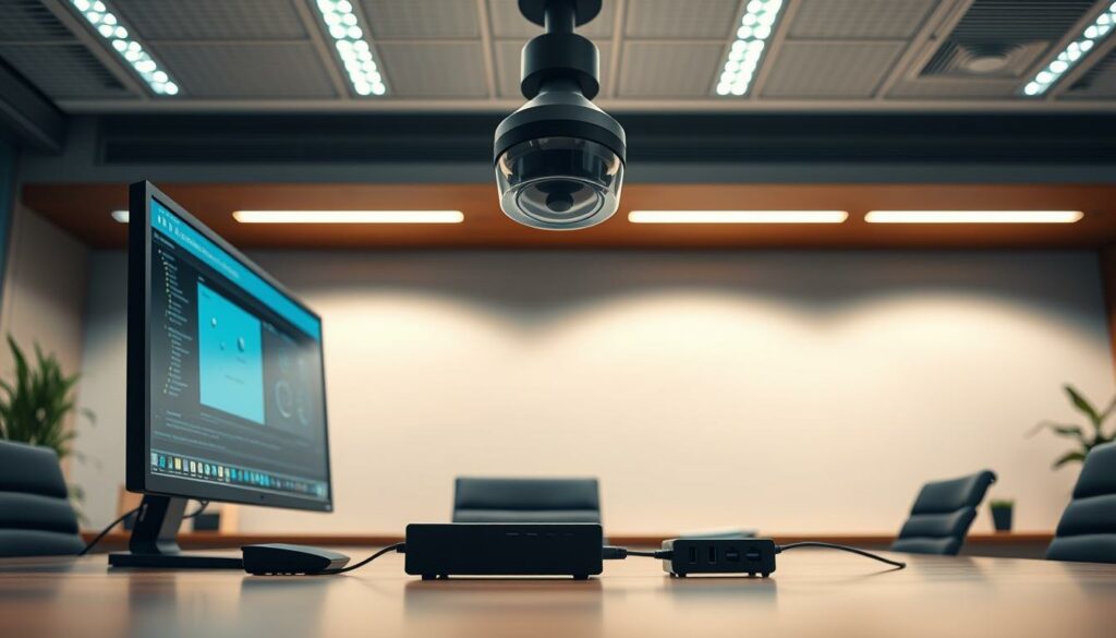 Sleek and modern office setting with professional data transfer tools. In the foreground, a high-end desktop computer with a large, crisp display showcasing data transfer software. On the desk, an external hard drive and a USB hub with multiple ports. Overhead, a ceiling-mounted camera captures the scene with a cinematic, slightly low angle. Indirect lighting casts a warm, productive glow throughout the space. In the background, a clean, minimalist wall with a subtle texture, conveying a sense of efficiency and technological prowess. The overall atmosphere is one of streamlined productivity and enterprise-level data management capabilities.