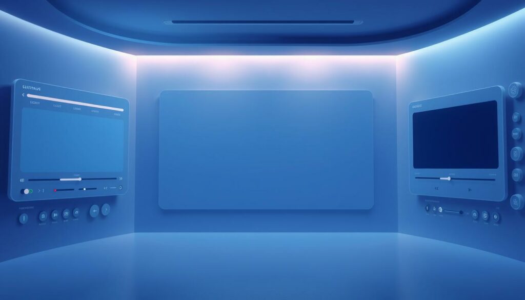 Vibrant, digital animation software interface. Sleek, minimalist design with clean lines and a soothing color palette of blues and grays. Floating windows, sliders, and icons arranged intuitively, inviting the user to easily create custom GIFs. In the center, a large canvas area where the animation can be previewed in real-time. Subtle lighting casts a soft glow, creating depth and dimension. The overall atmosphere is one of creativity, productivity, and modern digital aesthetics, perfectly suited for crafting unique GIFs without the need for a dedicated app.
